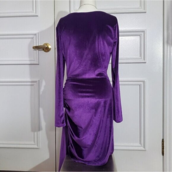 House of Harlow 1960 Purple Velvet Dress- New - Picture 5 of 16